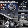 Vacuum Magnetic Suction Phone Holder, Foldable and Retractable Hands-Free Suction Cup Phone Mount for Car/Gym/Mirror/Smooth Surface, Compatible with iPhone Android and All Smartphones (Black)