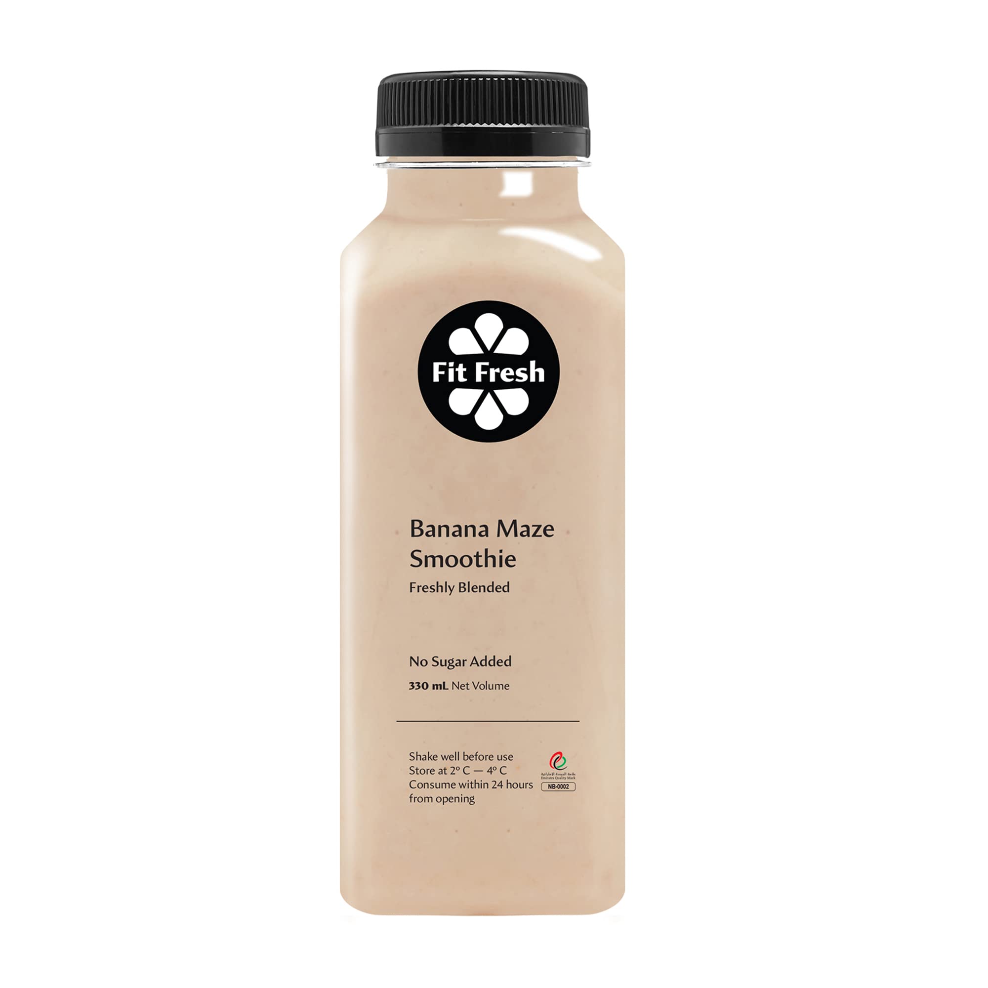 Fit FreshBanana Maze Smoothie 330 ml (Freshly-blended Daily, No Preservatives, No Additives, No Sugar Added)
