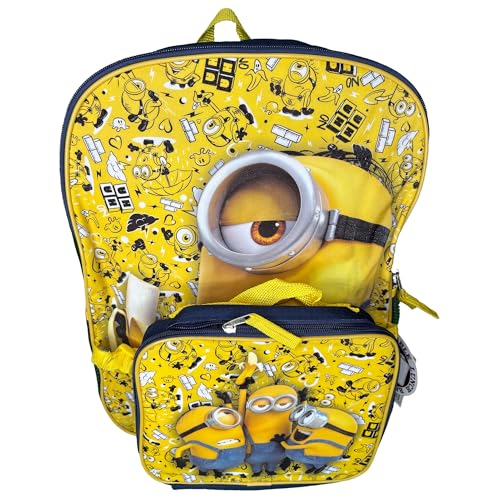 AI ACCESSORY INNOVATIONS Despicable Me Minions Full Size 16 Inch Backpack with Detachable Lunch Box2
