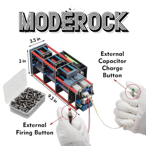 Electromagnetic Accelerator Gun Cannon High Voltage, DIY Integration Multi-Level Coil Kit, for Science Physics Teaching Experiment Tool College Education Model, High-Tech Toys,Integrated Boost Circuit