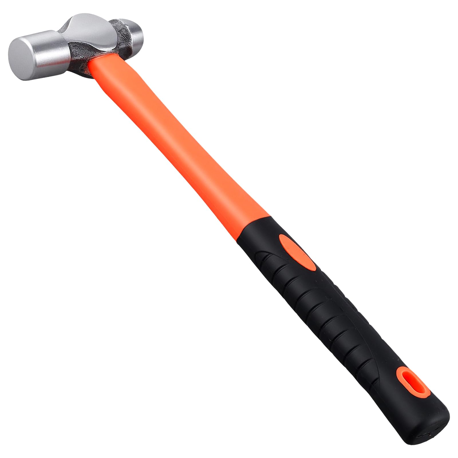 Japchet Orange Silver 8Oz/225G Ball Pein Hammer With Fibreglass Shaft For Handicraft Diy Use