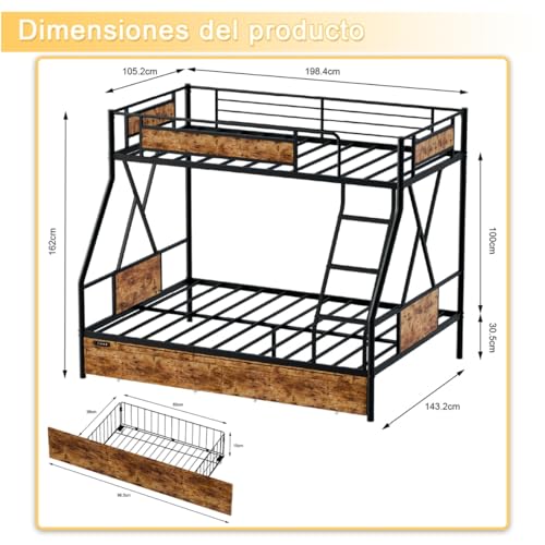 El Mejor Listado de Literas Cama Matrimonial E Individual Top 5. 24 Imagen adicional