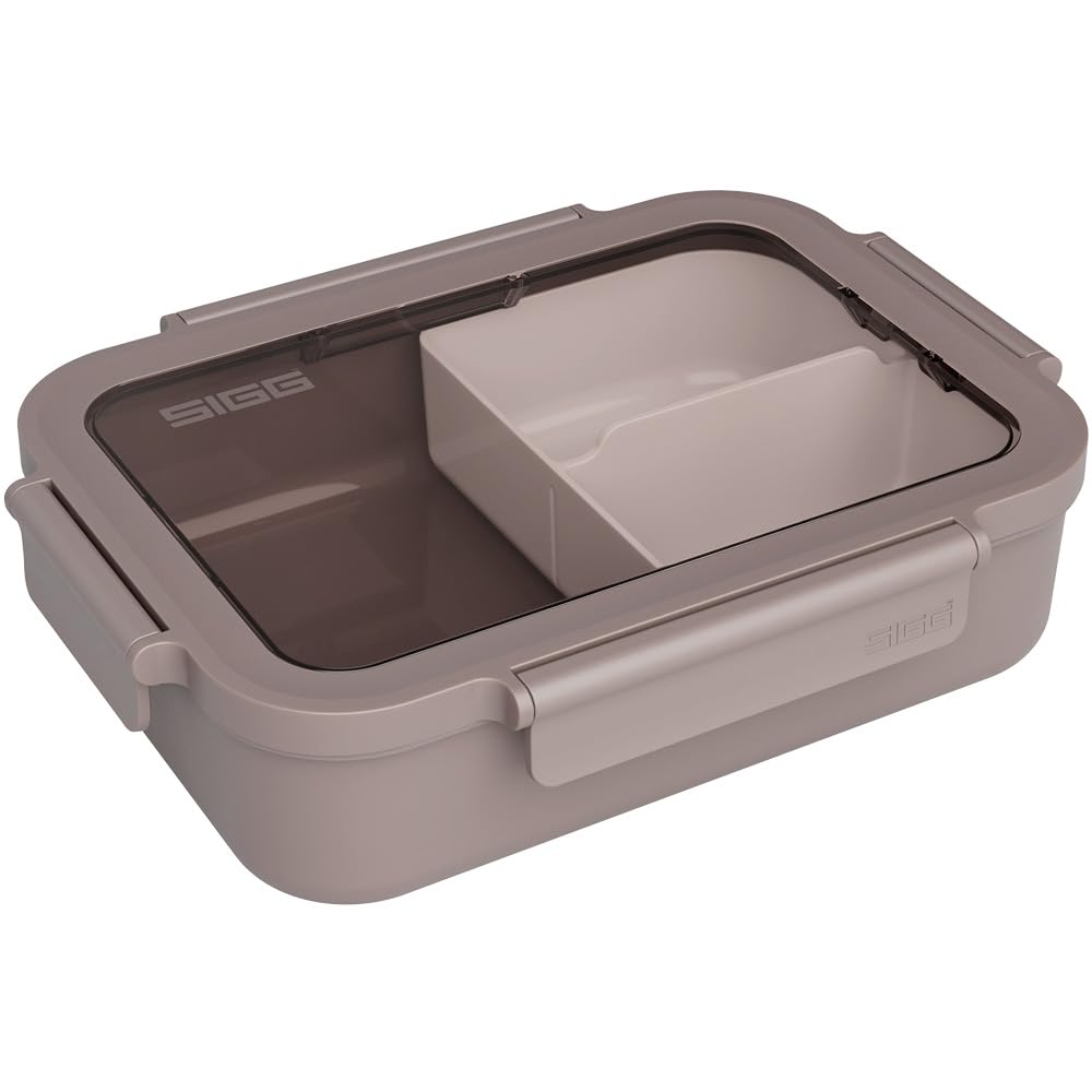 Sigg Nimo L Dusk Lunch Box, Feather-Light Lunch Box, 2-in-1, BPA-Free, Pink, 1 L