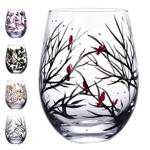 Verres à vin peints à la main pour égayer une table sans relief