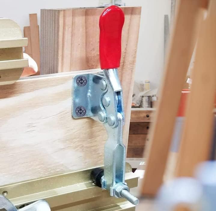 Lot De 5 Pinces à Levier Horizontal – Serrage Rapide 227 Kg, Poignées Caoutchouc, Angle 95°, Pour Établi Et Atelier