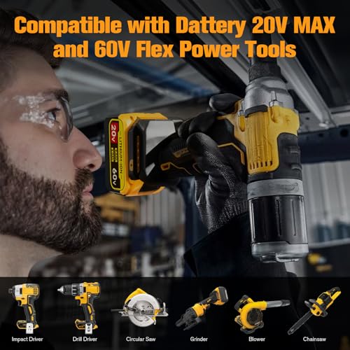 Image of DCB606 DCB609 Replacement for Dewalt 20V /60V 9.0Ah Flex Max Battery,Compatible with 60 Volt Tools High Capacity Lithium baterias with LED Indicator for Cordless,Weed Eater Batteries