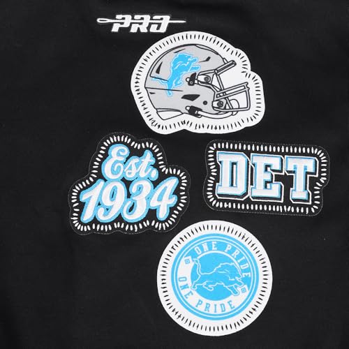 Pro Standard Mens NFL Detroit Lions DIY Pick Stitch Pull Over Hoodie Black L - Image 7
