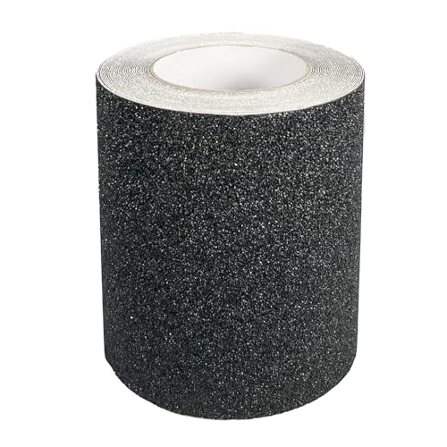 DetailLab 15cm x 10m Antirutsch Klebeband Streifen mit Selbstklebend Treppe Stufen Band Kleber Rutschfest Klebeband stufenmatten außen Hohe Traktion für innen- und Außenbereich Schwarz Wasserfest