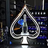 FZYUAN Bottle Service, Glorifier Display VIP Service Tray Wine Rack, LED Ace of Spade Champagne Bottle Presenter for Night Club Wedding Party Lounge Bar Pub Wine Rack,H