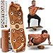 &Other Sports Tavola sportiva originale in 100% vero legno, con rullo e fascia per fitness, Balance Board e supporto per flessioni, per un allenamento di forza olistica (sughero senza zaino)