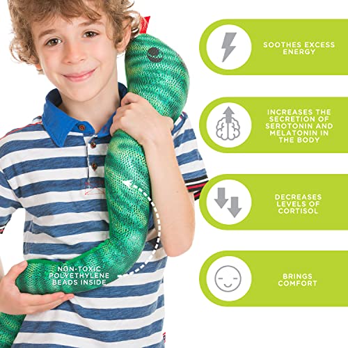 Manimo Weighted Stuffed Animal For Kids - Lap Pad Sensory Tool - Perfect For Sensory Disorders For Home, Schools, Kindergartens, Daycares (3.3 Lb, Silver) #TOP2