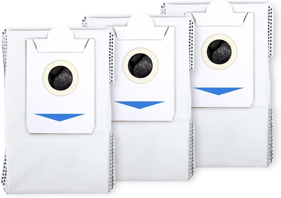 Dustbag 3 Pcs, Compatible with DEEBOT X2 OMNI/ X2 COMBO, Robot Vacuum and Mop Combo, White