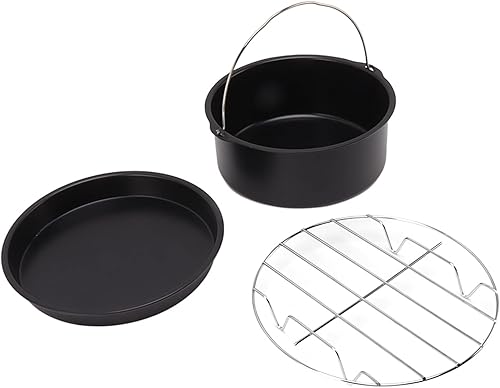 Miniatura 3 de Accesorios universales para freidora de aire, accesorios universales para freidora de aire, barril de hornear pastel de acero inoxidable, parrilla