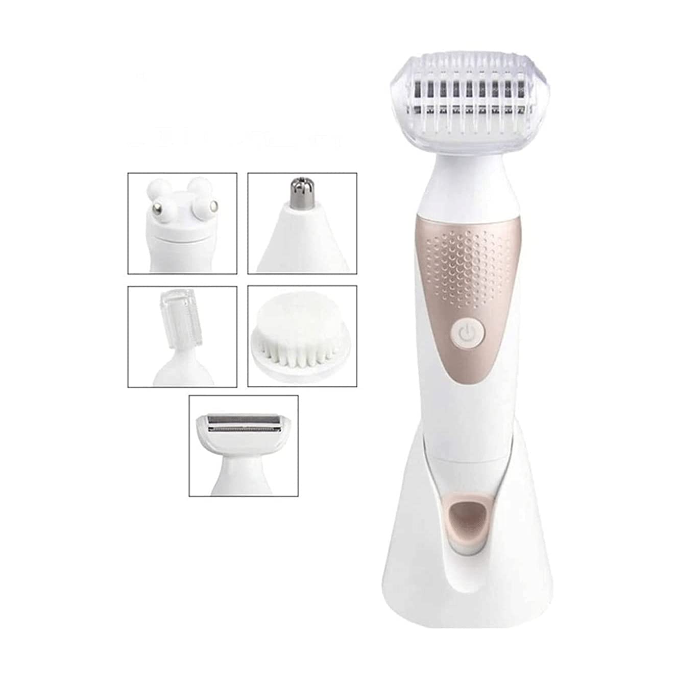 Hair Remover for Women 5 in 1 Electric Shaver Facial Hair Removal for Women Shaver Trimmer Cordless Rechargeable