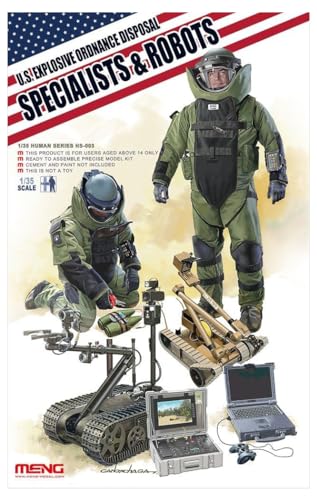Meng U.S. Explosive Ordnance Disposal Specialists and Robots Kit miniatura 1
