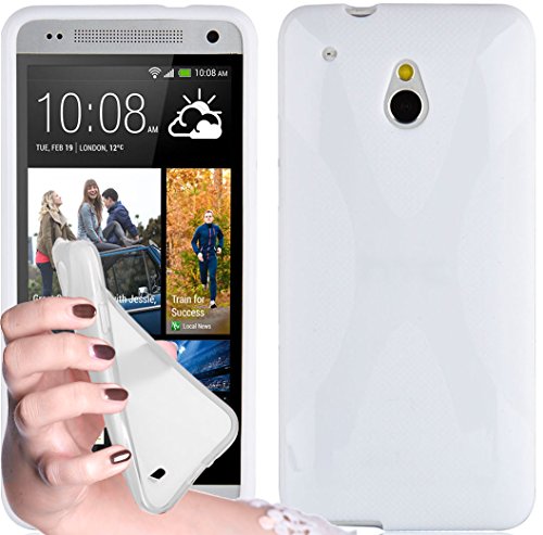 cadorabo Coque pour HTC One M4 Mini (1.Gen.) en Blanc - Housse Protection Souple en Silicone TPU avec Anti-Choc et Anti-Rayures - Ultra Slim Fin Gel Case Cover...