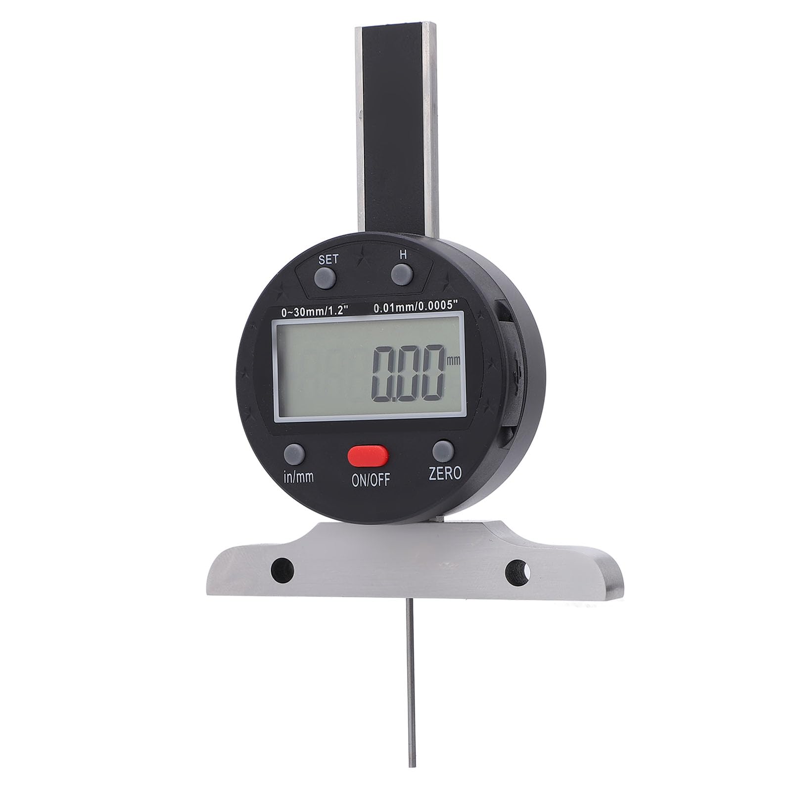 Medidor de profundidad digital Medidor de profundidad electrónico de 0 30 mm con pantalla LCD de alta precisión Puertos USB para medición en taller Acero aleado Construcción de