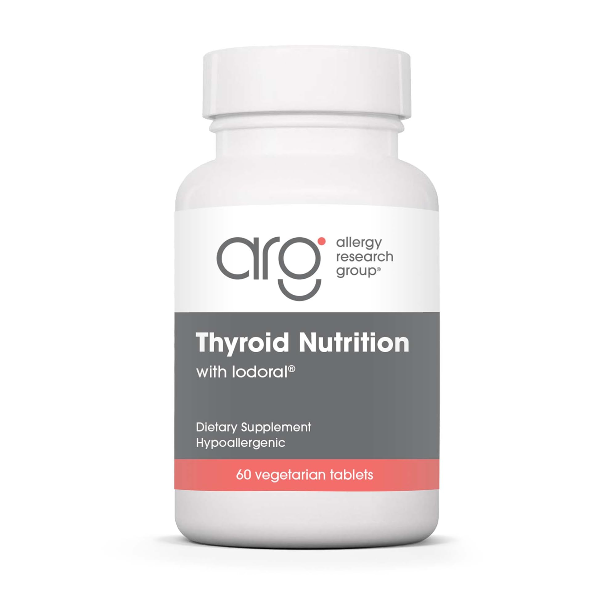 Allergy Research Group - Thyroid Nutrition with Iodoral - Supports Digestion, Energy & Mental Alertness - 60 Vegetarian Tablets