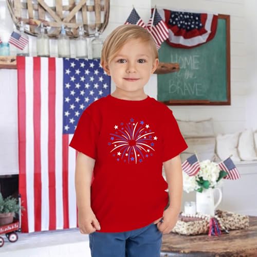 Image of 4th of July Shirts Toddler Boys Girls American Flag USA T-Shirt Kids Patriotic Tee Tops