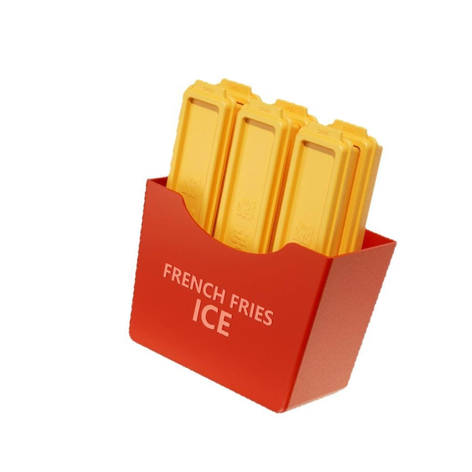 Nucelit Ice Cubes Molds for Beverages French Fry Shape Ice Making with Lid Cold Drink Accessories Cubes Tray