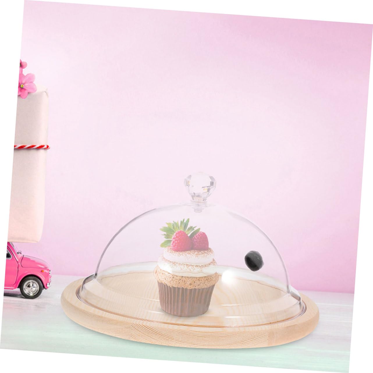Cloche à Gâteau En Acrylique Transparente - Couvercle De Protection Alimentaire 36 Cm Pour Desserts, Maison