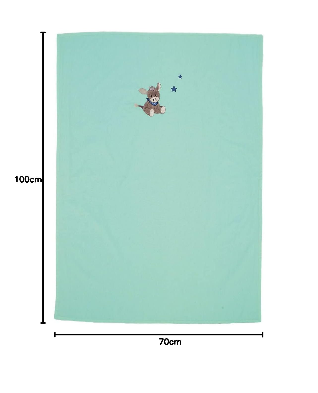 Copertina con protezione UV Emmi L'Asinello, Età: Per neonati, 70 x 100 cm, Turchese