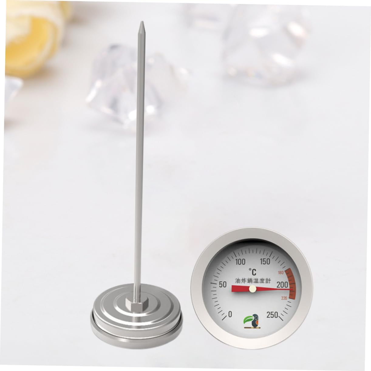 Stainless Steel Candy Thermometer with Clip for Deep Frying and Syrup