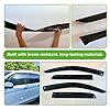 IG Window Visor Compatible with Ford F250 F350 F450 F550 Super Duty SuperCab 1999-2016, Tape-On Rain Guard Side Vent Deflector (SuperCab Only) #3