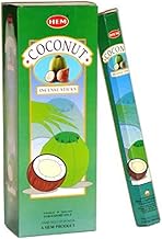 Hem, bastoncini di incenso Hexa al cocco, 6 confezioni da 20 bastoncini = 120 bastoncini
