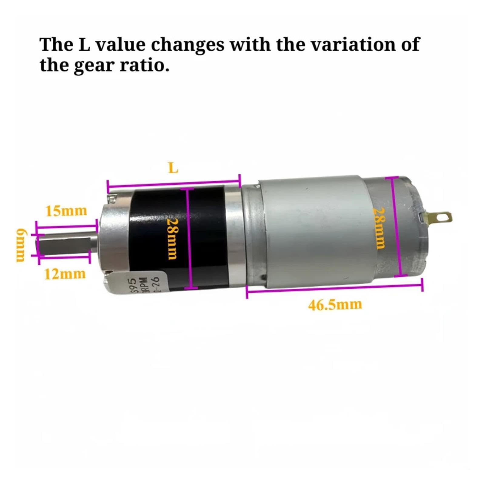28GP-395 Planetengetriebe-Mikro-DC-Untersetzungsmotor 12V 24V