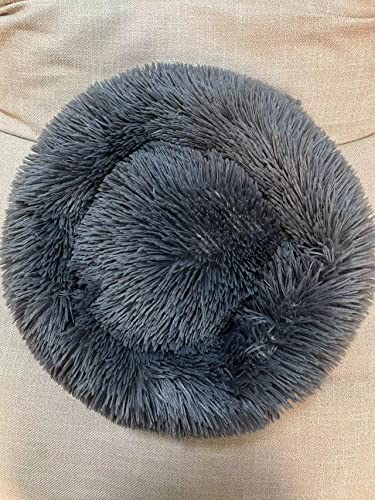 Hundebett rund katzenkissen hunde donut bett hundebett plüsch katze donut hundedonut Haustierbett für Hunde Plüsch Haustierbett Hundehütte Hundesofa Hundekissen Katzenbett Donut (L/Anzug Für 8Kg)