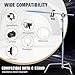 LOMTAP C Stand Light Stand Stainless Metal Photography Kit - Heavy Duty 6.8ft/210cm Vertical Pole, 2.8ft/87cm Boom Arm, Adjustable Base, Water Sandbag, 2 Grip Heads, 3 Clips for Softbox, Reflector