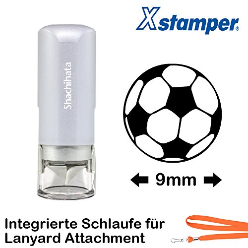 Football fedeltà timbro. Immagine 9 mm. Reinkable