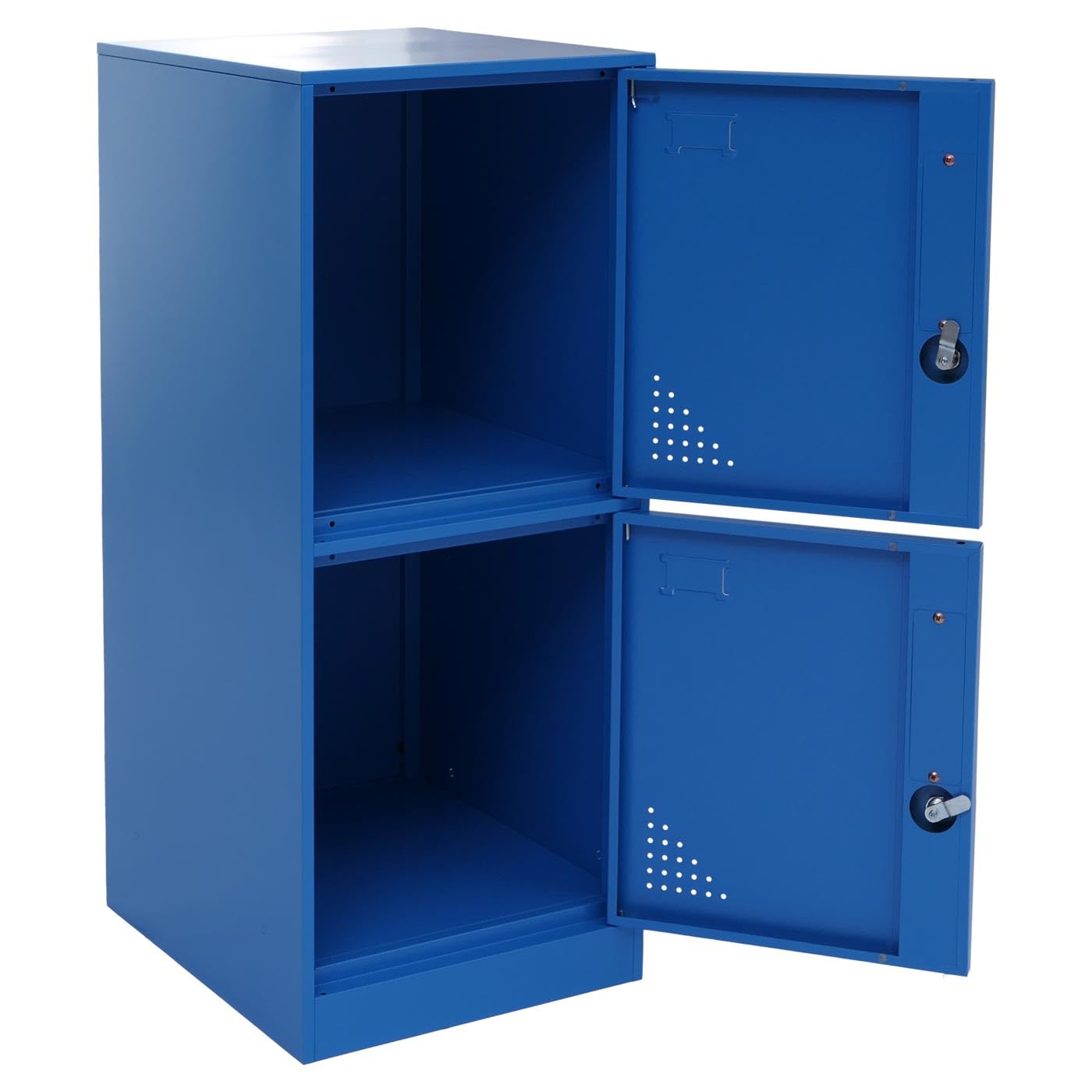 Mendler Spind HWC-P63, Schließfach Wertfachschrank Schließfachschrank 2 Türen, 90x38x45cm Stahl - blau