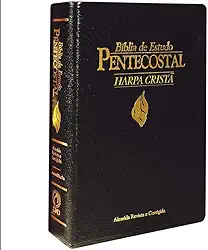 BIBLIA DE ESTUDO PENTECOSTAL MEDIA LUXO HARPA PRETA