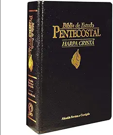 BIBLIA DE ESTUDO PENTECOSTAL MEDIA LUXO HARPA PRETA