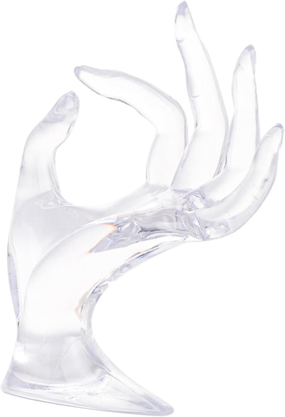 OK Shape Hand Jewellery Display Stand, Unique Transparent Design for Display Case for Rings and Bracelets