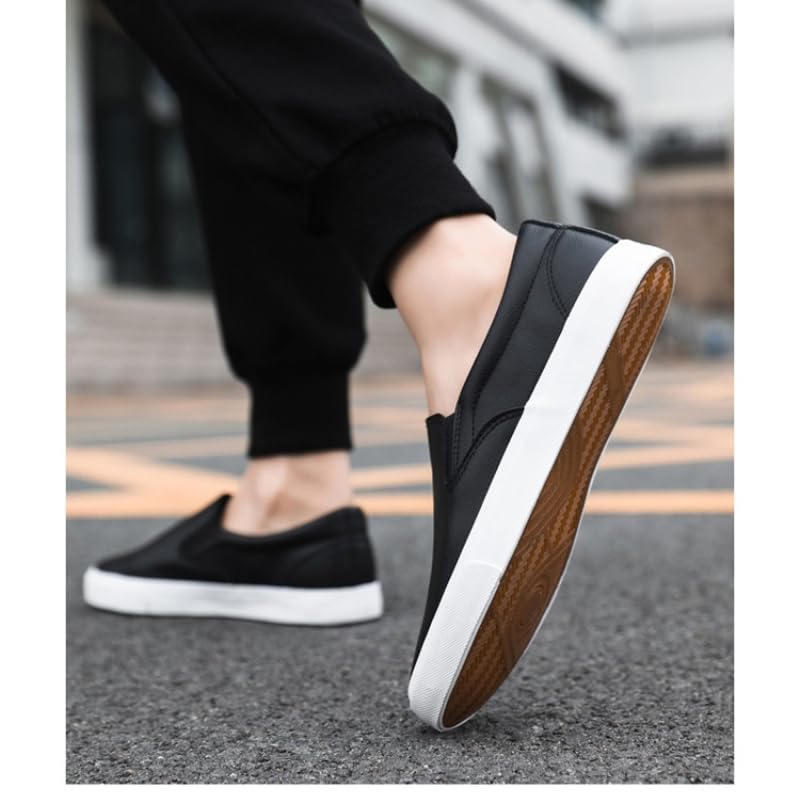 Men's Comfortable Casual Shoes, Fashionable Flat Sole Sports Shoes, PU Surface, Soft Sole, Large Size Simple Style, Suitable for Daily wear and Business Occasions3