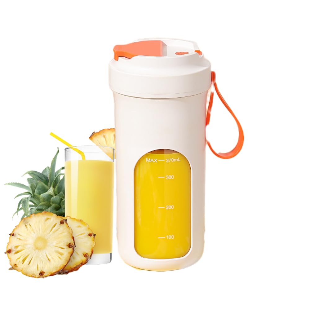 Electric Juicer Mini Portable Blender Fruit Mixers Fruit Extractors Multifunction Juice Maker Machine Blender Smoothies Mixer 370ml white