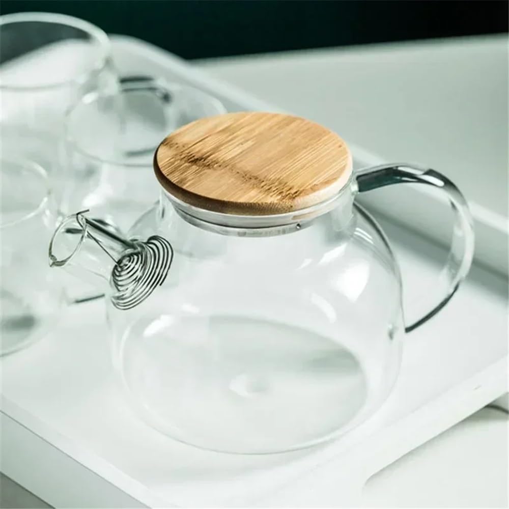 Jarra Jarra de vidrio borosilicato transparente 1,8 l | Tetera transparente grande con jarra de agua(1800ML)
