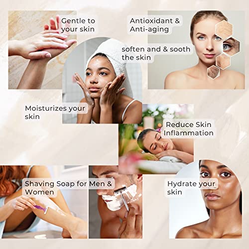 Moon Bliss Natural Lavender Soap Bar- Made With Premium Organic Essential Oils, Cold Pressed Method, Gentle, Moisturizing & Hydrating, Biodegradable, Vegan, Cruelty-Free, Non-Gmo- Free Exfoliating Bag #TOP7