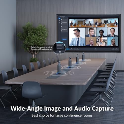Image of NexiGo Meeting 360 Ultra (Gen 3), Enhanced All-in-One Conference Camera System, Multi-Camera Setup, 8K Capture, AI-Powered Framing and Auto Tracking, for Medium to Large Meeting Rooms
