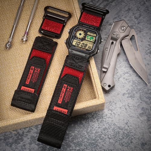 Bracelet nylon 18mm ultra durable compatible Casio DW-H5600 et AE-1000W résistant - 2