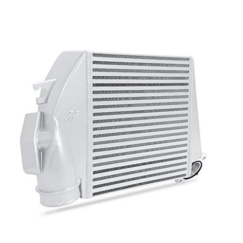 Image of Mishimoto MMTMIC-WRX-08SLRD Top-Mount Intercooler Kit Compatible With Subaru WRX 2008-2014 Silver Cooler, Red Hose