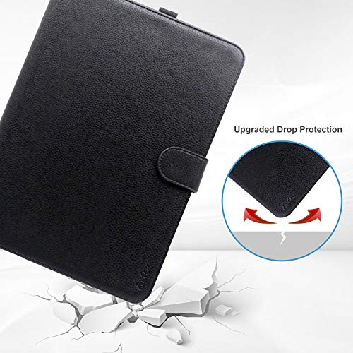 Procase Universal Folio Case For 9-10 Inch Tablet, Leather Stand Protective Case Cover For 9" 10.1" Touchscreen Tablet With Multi-Angle Stand (Black) #TOP5