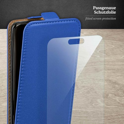 Étui cuir synthétique iPhone 15 Plus moex protection intégrale chic bleu foncé - 6