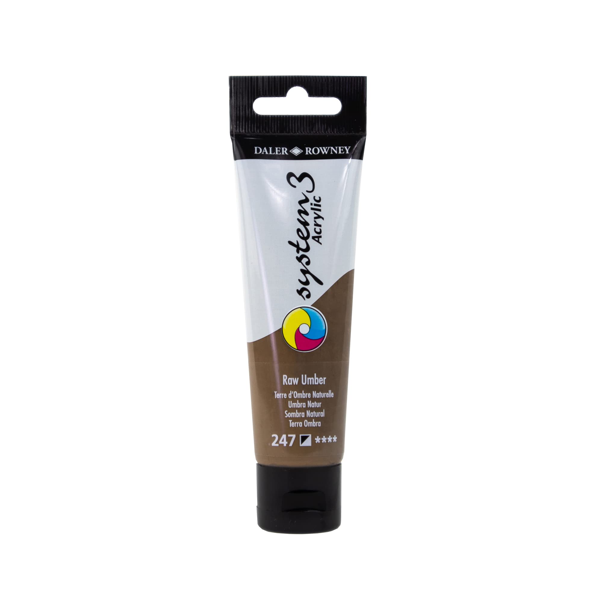 Daler-Rowney System3 Acrylic Paint, Plastic Tube, 2oz - 59 ml, Raw Umber
