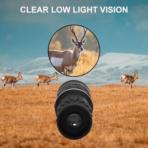 Rongon Monocular Telescope High Definition Monoculars 16x52 High Power Dual Focus Single Binocular BAK-4 Prism and FMC Lens Compact Monocular Suitable for Hunting/Bird Watching/Wildlife/Travel