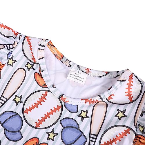 Toddler Girls Dress Causal Flutter Sleeve Ruffle Bottom Dress Summer Clothes2