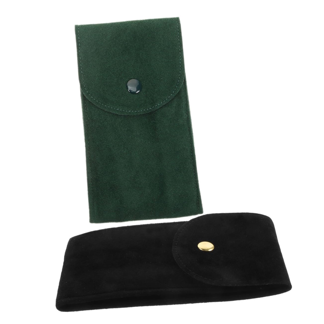 MUCKLILY 2Pcs Portable Watch Pouch Travel Case Soft Lining Watch Organizer for Men Scratch Resistant Design Vintage Style Holder for Various Easy to Carry Travel Accessory